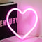 Pink USB Atmosphere LED Neon Light Sign Heart Shape Wall Mounted Night Light For Valentines Day Bed 3