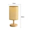 LED Hessian Solid Wood Decorative Lamp, USB Table Light for Bedroom, Bedside Study Desk, Energy Saving Night Light