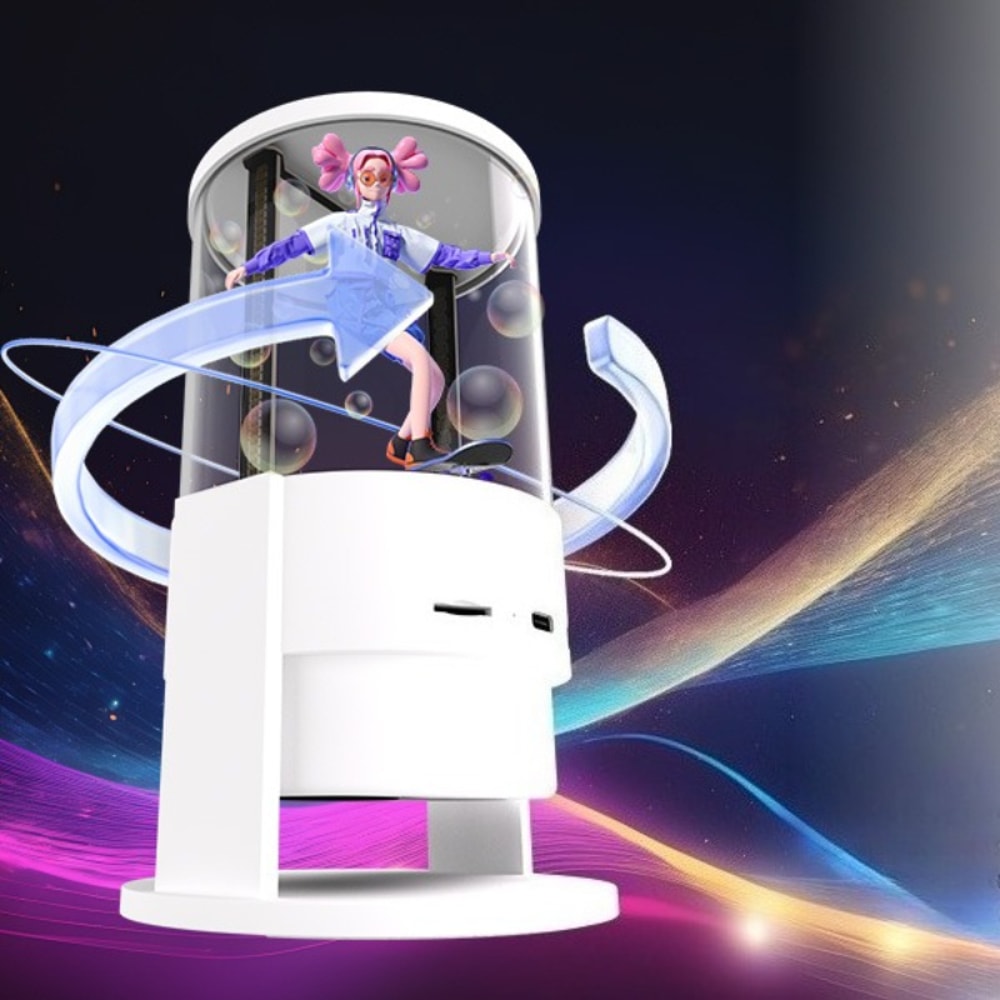 Holographic Advertising Cylindrical Machine Viewing Angle Bluetooth Connection App Control Naked Ey 4