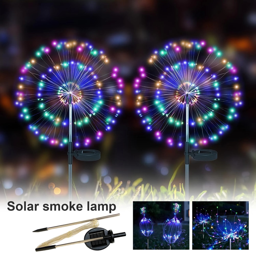 Outdoor DIY Lights Lighting Modes Solar Fireworks Lights Courtyard Garden Patio Lawn Landscape Lig 1