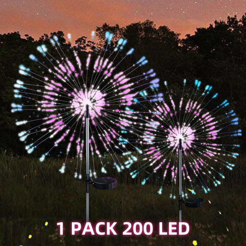 Outdoor DIY Lights Lighting Modes Solar Fireworks Lights Courtyard Garden Patio Lawn Landscape Lig 2