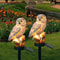 Solar Powered Owl Ground Lamp, Waterproof Outdoor Landscape Light, Lawn Garden Pathway Decor Light for Night Atmosphere