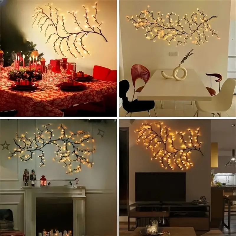 Bendable Willow Branch Lights Birch Tree Lamp Vine Tree Atmosphere Light For Christmas Thanksgiving 4