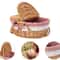 Wicker Picnic Basket with Lid, Handheld Woven Basket, Portable Storage Hamper for Fruits, Snacks, and Sweets for Outdoor