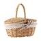 Wicker Picnic Basket with Lid, Handheld Woven Basket, Portable Storage Hamper for Fruits, Snacks, and Sweets for Outdoor