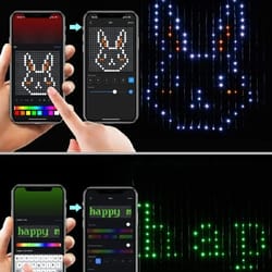 smart curtain light usb, diy app remote control, music sync christmas holiday party decor