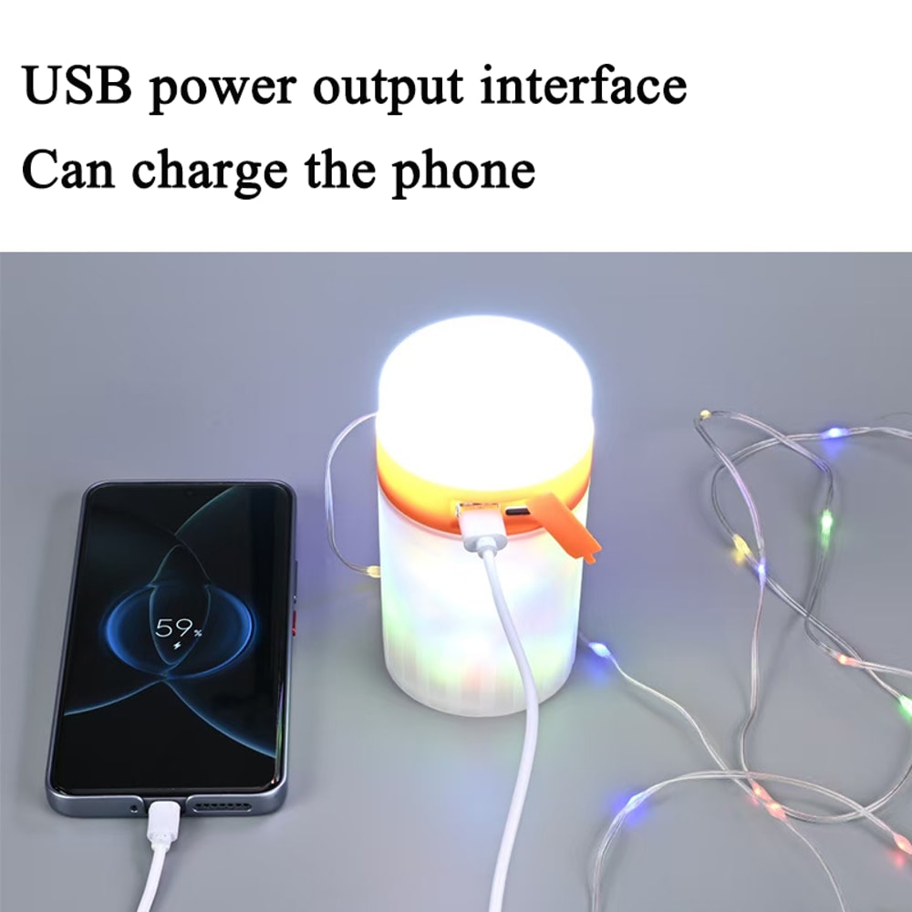 Night Light String Light Power Bank Three In One Waterproof Camping Tape Measure Portable Atmospher 4