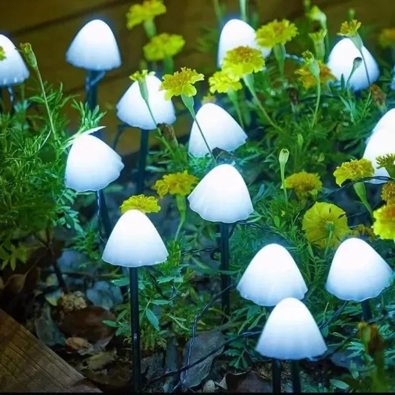 LED Solar Mushroom Lights, Outdoor Waterproof Decorative Street Lights for Lawn Garden, Patio Christmas Holiday