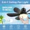 Ceiling Fan Lighting Modern Ceiling Mount Dimmable Light Smart LED Remote Control Adjustable Color 1