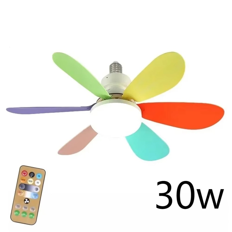 LED Ceiling Fan Light With Remote Control For Dimming Hanging Ceiling Fan For Bedroom Tent Indoor C 3