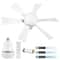 Socket Fan Light Dimmable Ceiling Fan In Light Socket Extender 6 Blades For Bedroom Kitchen 2