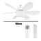 Socket Fan Light Dimmable Ceiling Fan In Light Socket Extender 6 Blades For Bedroom Kitchen 6