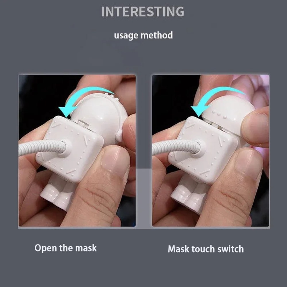 USB Powered Creative White Astronaut Shape Portable Reading Desk Lamp Ideal For Reading Working Nig 4