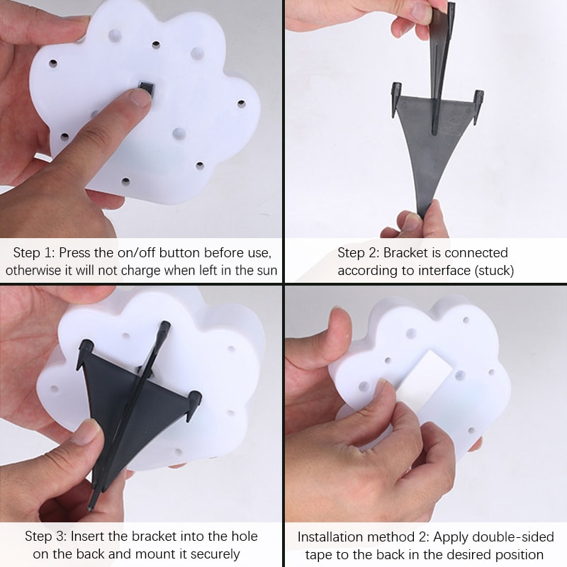 Solar Powered Outdoor Waterproof Lawn Light Bears Paw Shaped Cute Night Light For Garden Pathway Pa 3