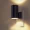 Plug Powered Cylindrical LED Night Light, Modern Wall Lamp with Adjustable Brightness, Sensor Dimmable Night Light