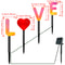 Solar Powered Outdoor Waterproof Love Letter Ground Light Valentines Day Garden Pathway Romantic At 5