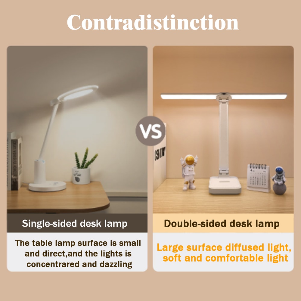 USB Rechargeable LED Desk Lamp Fold Able Eye Protection Table Lamp Dimmable Touch Night Light For B 3