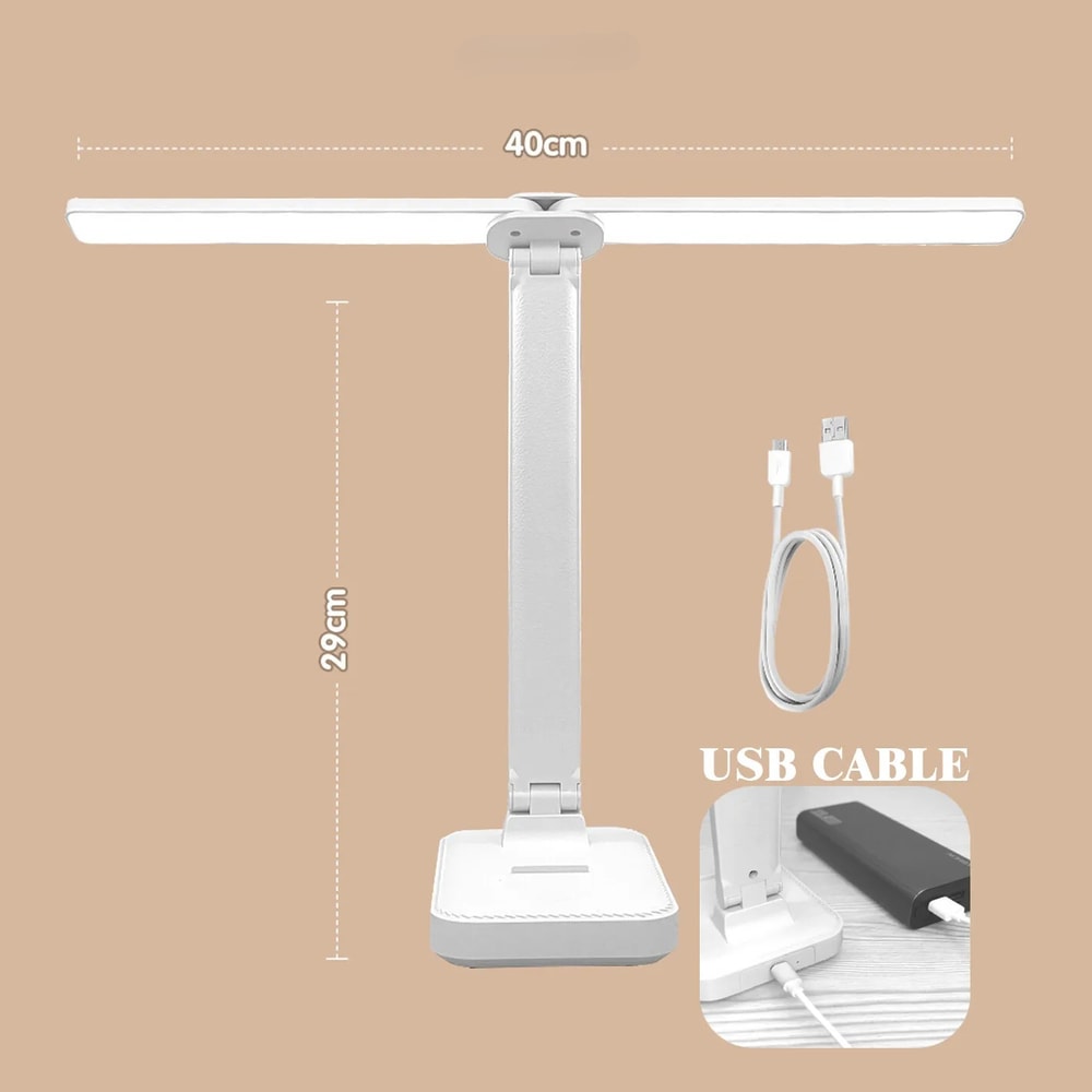 USB Rechargeable LED Desk Lamp Fold Able Eye Protection Table Lamp Dimmable Touch Night Light For B 4