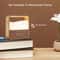 Creative Small Alarm Clock Night Light Wood Grain Bedside Clock Rechargeable Portable Night Light F 2