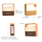 Creative Small Alarm Clock Night Light Wood Grain Bedside Clock Rechargeable Portable Night Light F 4
