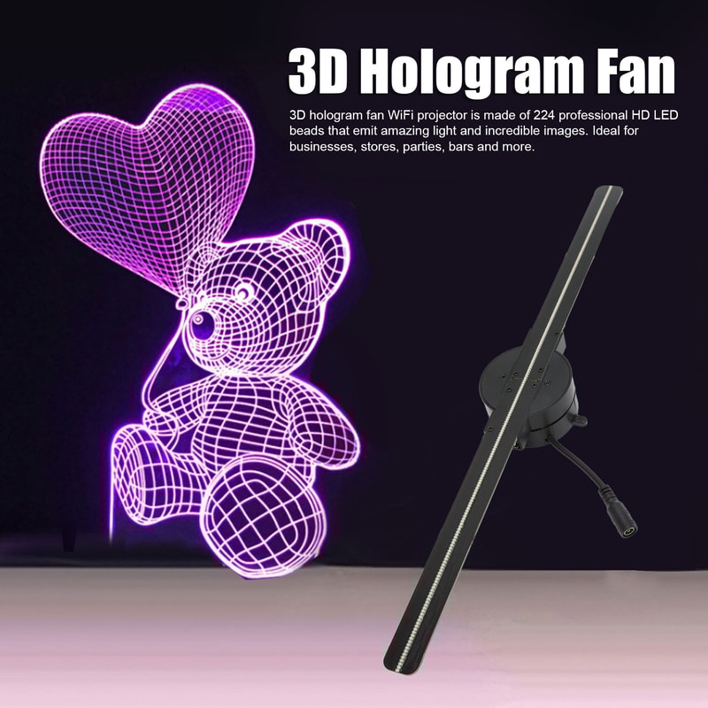 Holographic Projection Fan Portable Advertising Machine Suspended Imaging Stereoscopic Fan Screen 1