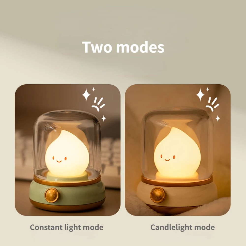 Cute Night Desktop Lamp USB Charged Portable Table Lamp Rechargeable Table Lamp For Bedroom Coffee 1