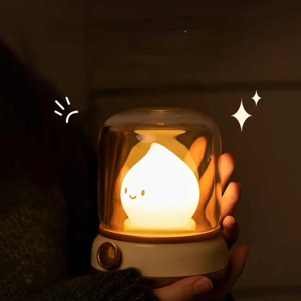 Cute Night Desktop Lamp USB Charged Portable Table Lamp Rechargeable Table Lamp For Bedroom Coffee 5