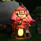 Solar Powered Garden Figurines Light Creative Mushroom House Flower House Ornaments For Yard Lands 0