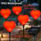 Solar Powered Heart-Shaped Garden Lights, Waterproof Outdoor Light Stake Lamps, Garden Lights Valentines Day Decorations