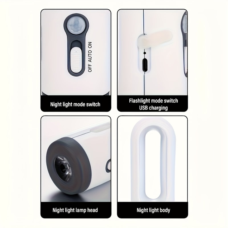 Intelligent Human Body Sensing Night Light Rechargeable Home Light Outdoor Camping Lighting Bedside 2