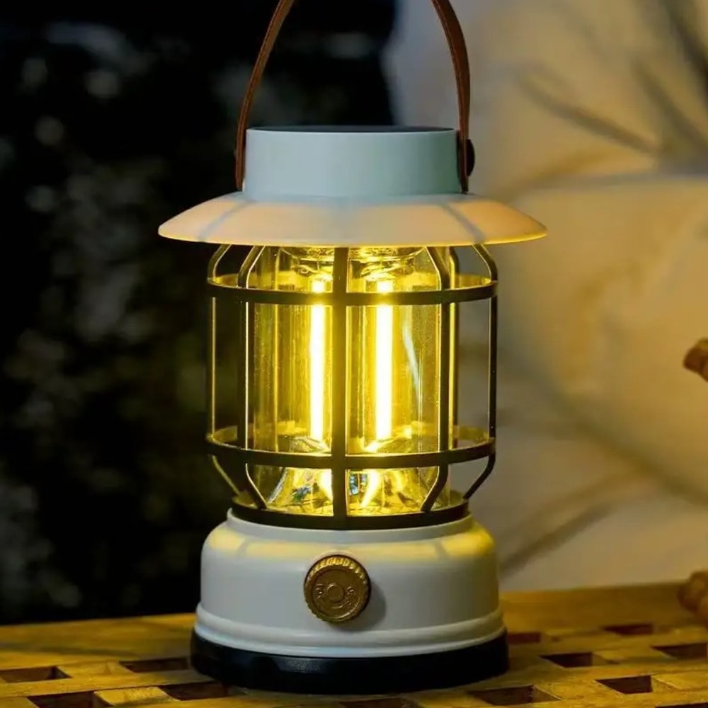 Vintage Camping Lantern Outdoor Waterproof Handheld Light Portable Tent Light Candle Atmosphere Lam 2