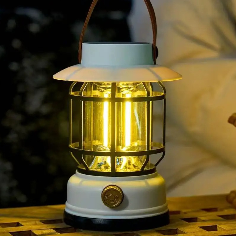 Vintage Camping Lantern Outdoor Waterproof Handheld Light Portable Tent Light Candle Atmosphere Lam 2