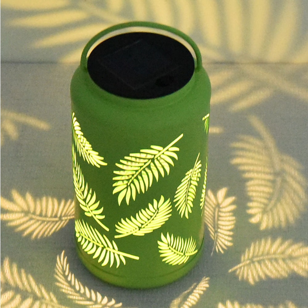 Solar Powered Hanging Lamp For Outdoor Courtyard Decor Ironwork Latticed Projection Lantern Villa B 1