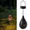 Solar Powered Outdoor Lantern, Waterproof Light, Hollowed-out Iron Art, Solar Decorative Projection Light Lamp for Yard