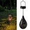Solar Powered Outdoor Lantern, Waterproof Light, Hollowed-out Iron Art, Solar Decorative Projection Light Lamp for Yard