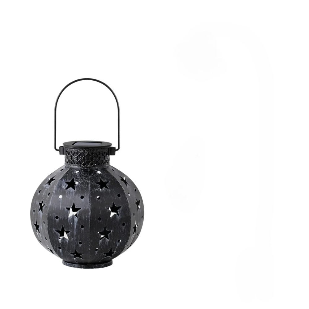 Hanging Solar Lights Outdoor, Retro Solar Lanterns with Handle, Garden Star Projector Lamp, Decorative Solar Lamp