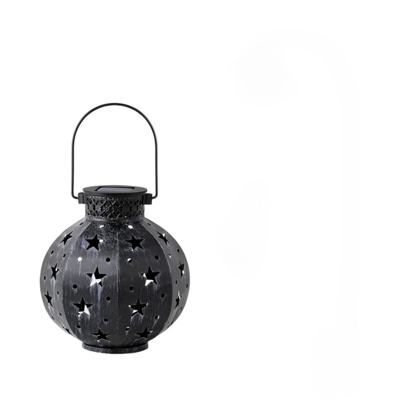 Hanging Solar Lights Outdoor, Retro Solar Lanterns with Handle, Garden Star Projector Lamp, Decorative Solar Lamp