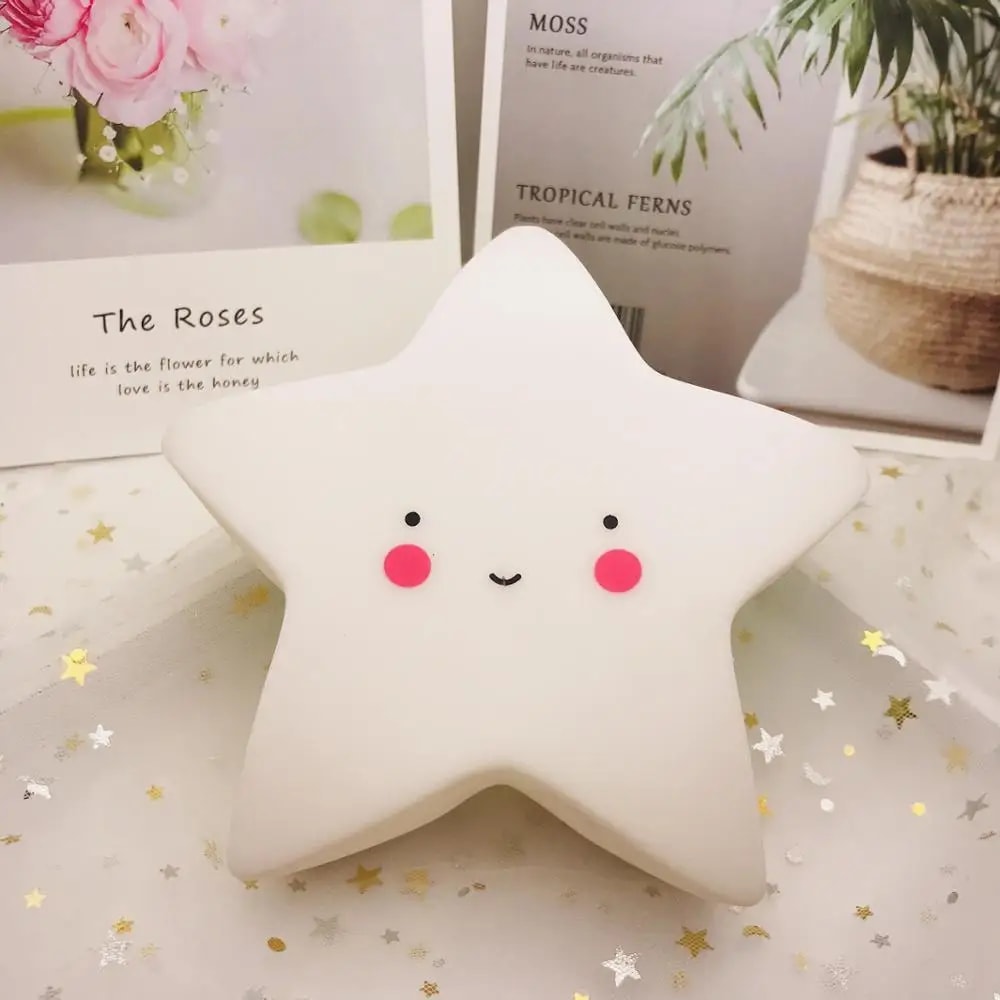 Night Light Cartoon Fantasy Mini LED Star Moon Interior Lighting Baby Room Decoration Children Gift 5