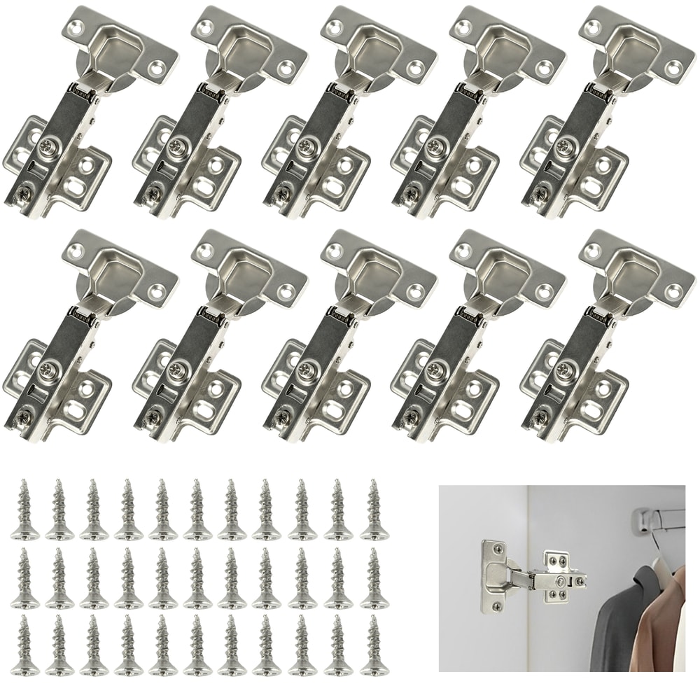 Stainless Steel Cabinet Door Hinge Hydraulic Damper Buffer Soft Close Quiet Wardrobe Hinges Conceal 0