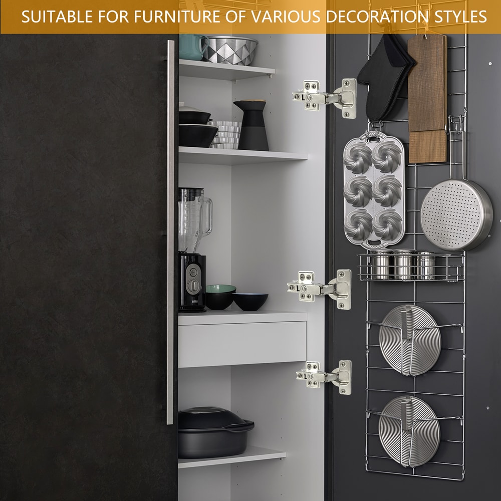 Stainless Steel Cabinet Door Hinge Hydraulic Damper Buffer Soft Close Quiet Wardrobe Hinges Conceal 3