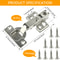 Stainless Steel Cabinet Door Hinge Hydraulic Damper Buffer Soft Close Quiet Wardrobe Hinges Conceal 5