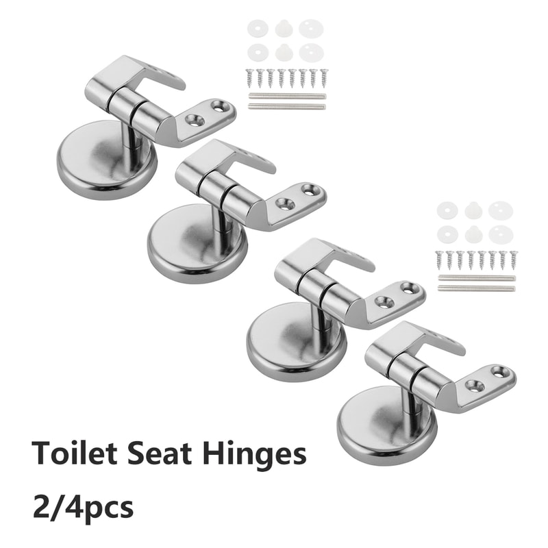 Toilet Seat Hinges Universal Stainless Steel Replacement Seat Top Fix Hinge Mounting Connector Part 1