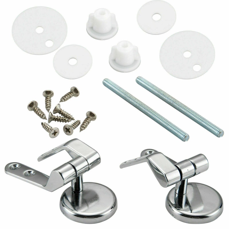 Toilet Seat Hinges Universal Stainless Steel Replacement Seat Top Fix Hinge Mounting Connector Part 3
