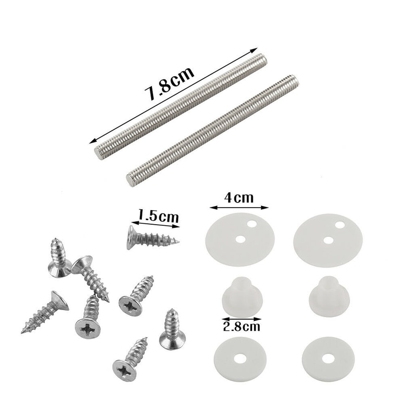 Toilet Seat Hinges Universal Stainless Steel Replacement Seat Top Fix Hinge Mounting Connector Part 5