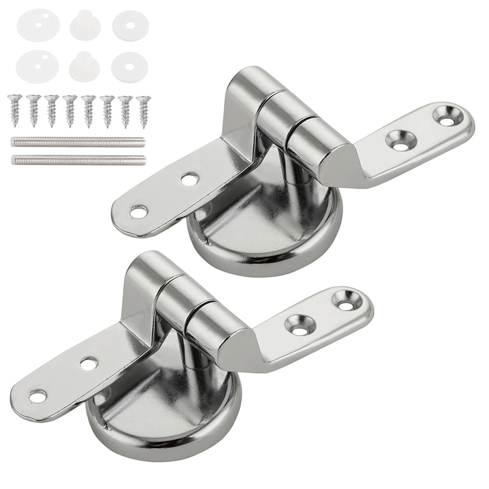 Toilet Seat Hinges Universal Stainless Steel Replacement Seat Top Fix Hinge Mounting Connector Part 6