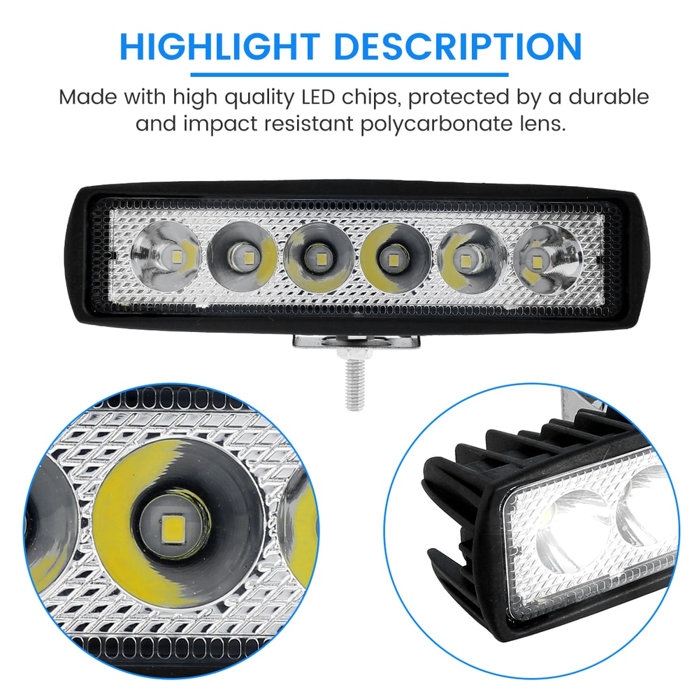 Car LED Light Bar Super Bright Work Light Waterproof Flood Spot Light For Off Road Headlight 3