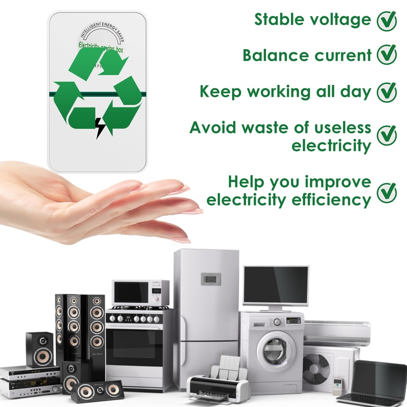 Power Saver Smart Saving Box, Portable Electricity Energy Saver, Safe Household Plug for Office Kitchen Use