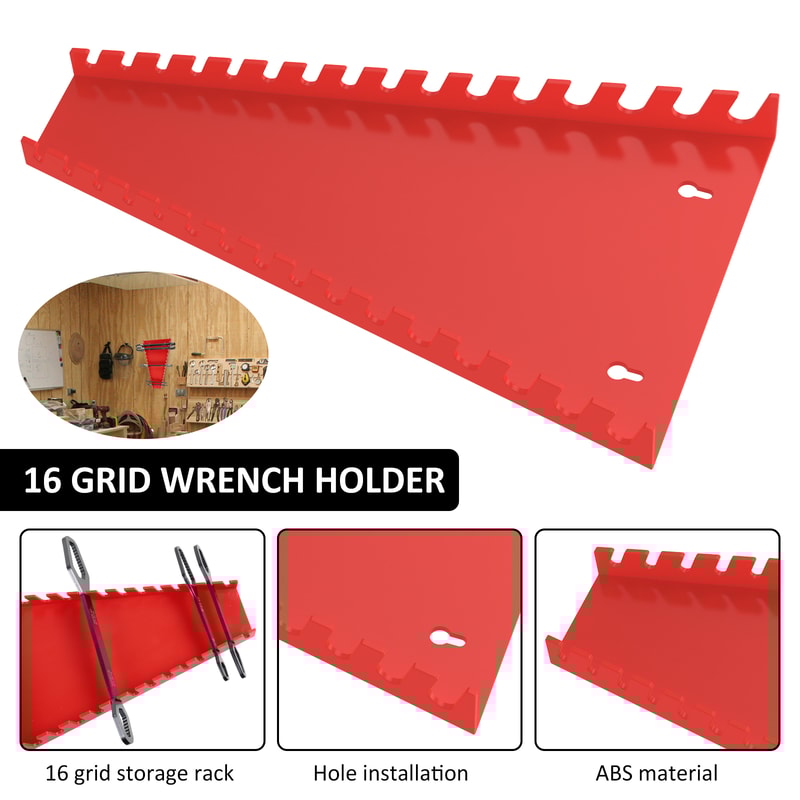 Wrench Spanner Holder Organizer Wall Mounted Tool Tray Rack Garage Storage Rail Bracket Household T 1
