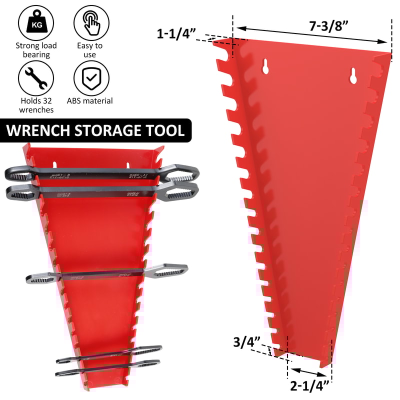 Wrench Spanner Holder Organizer Wall Mounted Tool Tray Rack Garage Storage Rail Bracket Household T 5