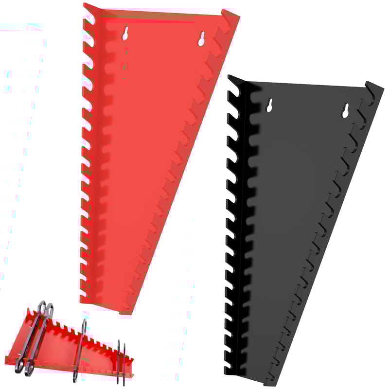 Wrench Spanner Holder Organizer Wall Mounted Tool Tray Rack Garage Storage Rail Bracket Household T 7